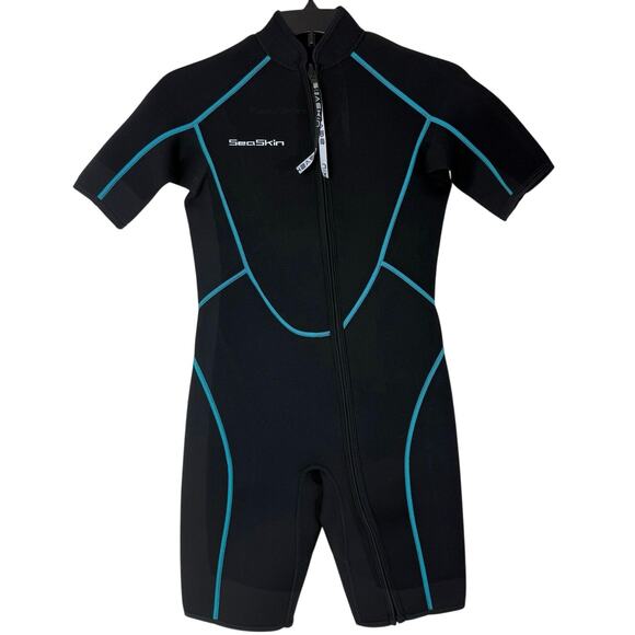 Sea Skin Wetsuit - Women's Black Neoprene - Size Medium - Picture 1 of 6